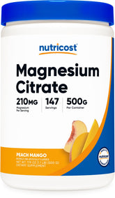 Nutricost Magnesium Citrate Powder 500g front view with packaging