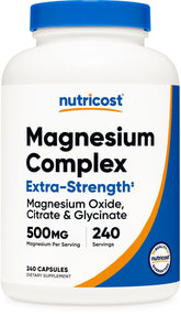 Nutricost Magnesium Complex 500mg 240 Capsules front view