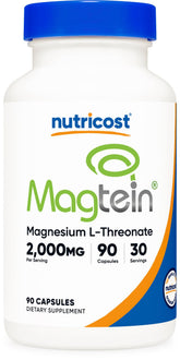 Nutricost Magnesium L-Threonate 2000mg capsules front view