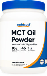 Nutricost MCT Oil Powder 1LB front view