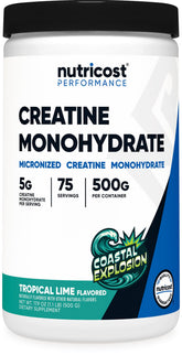 Nutricost Micronized Creatine Monohydrate 500g Coastal Explosion front view