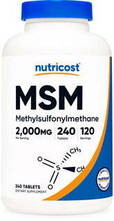 Nutricost MSM Tablets 2000mg front view