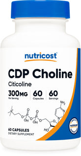 Nutricost Multivitamin Capsules 300mg CDP Choline front view