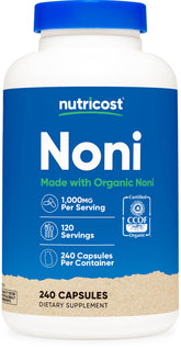Nutricost Noni Capsules front view with label