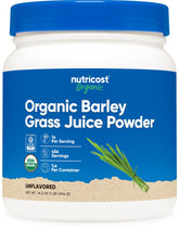 Nutricost Organic Barley Grass Juice Powder 1 lb front view