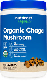 Nutricost Organic Chaga Mushroom Powder 227g front view