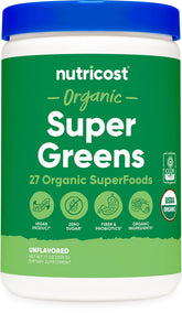 Nutricost Organic Greens Powder 381g front view