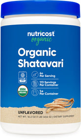 Nutricost Organic Shatavari Powder 1 LB front view