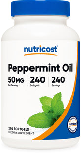 Nutricost Peppermint Oil Softgels 240 Count front view