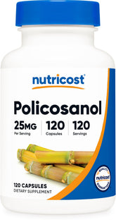 Nutricost Policosanol Capsules 120 count bottle front view
