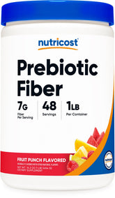 Nutricost Prebiotic Fiber Powder 1lb container front view