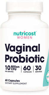 Nutricost Probiotics Acidophilus 10 Billion CFU 60 Capsules front view