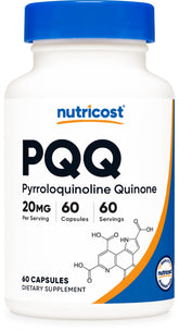 Nutricost Pyrroloquinoline Quinone 20mg capsule bottle front view