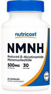 Nutricost Reduced β-Nicotinamide Mononucleotide 500mg capsules front view