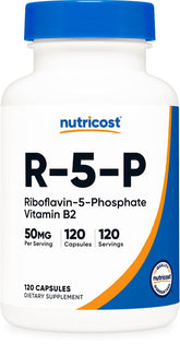 Nutricost Riboflavin-5-Phosphate 50mg capsules front view