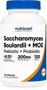 Nutricost Saccharomyces Boulardii 120 Capsules front view