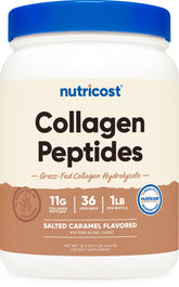Nutricost Salted Caramel Collagen Powder front view packaging