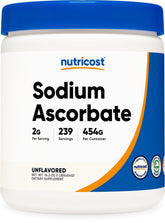 Nutricost Sodium Ascorbate Powder front view with label