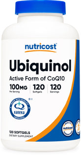 Nutricost Ubiquinol Softgels 100mg front view