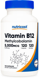 Nutricost Vitamin B12 5000mcg 240 Capsules front view