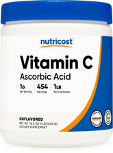 Nutricost Vitamin C Powder 1 LB front view