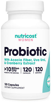 Nutricost Women Probiotic Capsules 120 Count front view