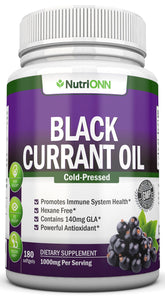 NutriONN Black Currant Oil softgels front view