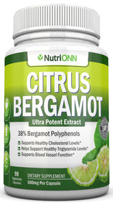 NutriONN Citrus Bergamot Extract 500mg bottle front view