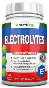 NutriONN Electrolytes Multimineral Supplement vegetable capsules front view