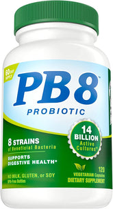 Nutrition Now PB 8 ProBiotic Acidophilus Vegetarian 120 VegCaps front view