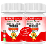 NutritiPure Iron Supplement Tablets front view with tangerine flavour
