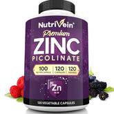 Nutrivein Zinc Picolinate 100mg Capsules front view