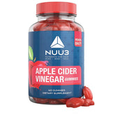 NUU3 Apple Cider Vinegar Gummies bottle front view with 30 gummies