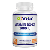 O!VITA Vitamin D3 & K2 Supplement front view
