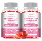 Oakevlp Magnesium Threonate Gummies 3000mg front view with strawberry flavour