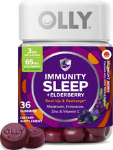 OLLIE daily wellness Sleep + Elderberry Gummies front view with packaging