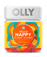 OLLY Hello Happy Gummy Worms front view with packaging