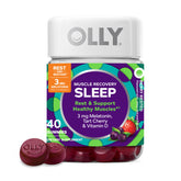 OLLY Muscle use Sleep Gummies front view, 40 count