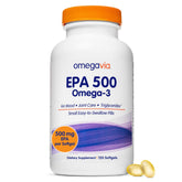 OmegaVia EPA 500 Omega-3 Fish Oil Capsules front view