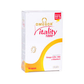 OMEGOR Vitality 1000 Omega-3 Fish Oil Capsules front view