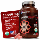 OmniBiotics Organic Cranberry 25:1 Concentrate 120 Capsules front view