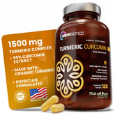 OmniBiotics Turmeric Curcumin Supplement front view with packaging