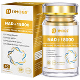 OMOGS NAD+ Supplement with Trans-Resveratrol front view