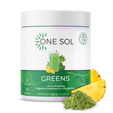 One Sol Super Greens Powder 276g front view with packaging