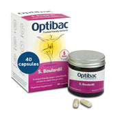 Optibac Probiotics Saccharomyces Boulardii 50g capsule jar front view