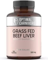 Optimal Carnivore Beef Liver Capsules front view with packaging