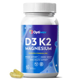 Optiwav D3 K2 Magnesium Capsules 60 vegan capsules front view