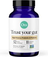 Ora Organic Trust Your Gut Probiotic 52 Billion CFU front view