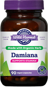 Oregon's Wild Harvest Damiana Leaf Vegan Capsules 90ct front view
