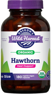 Oregon's Wild Harvest Hawthorn Organic Vegan Capsules 180 count front view